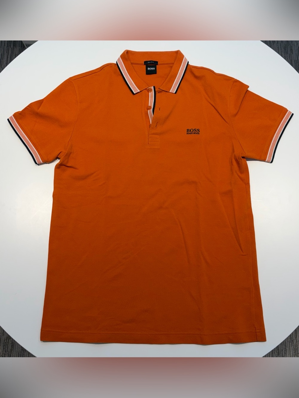 BOSS Orange Short-Sleeve Polo with Contrasting Trim